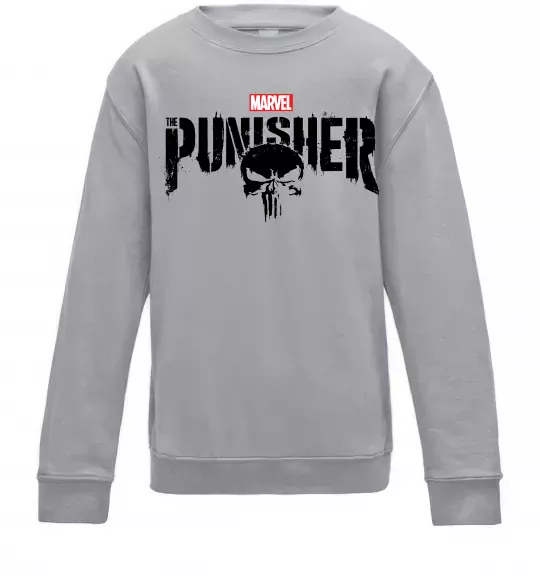 Детский Свитшот Punisher marvel Серый меланж фото