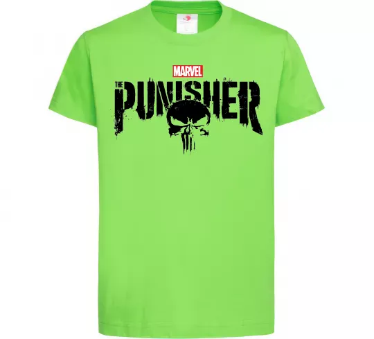 Детская футболка Punisher marvel Лаймовый фото