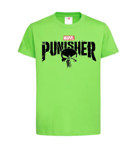 Дитяча футболка Punisher marvel Лаймовий фото