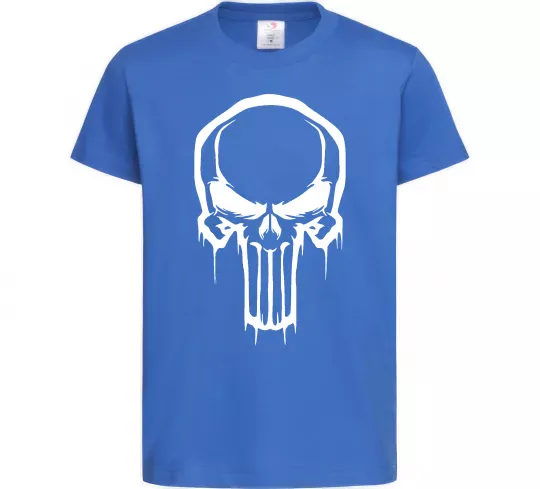 Детская футболка Logo Punisher Ярко-синий фото