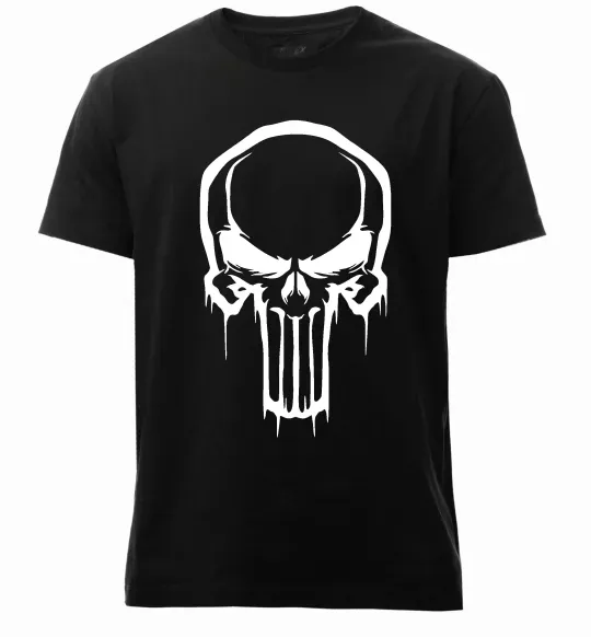Чоловіча преміум футболка Logo Punisher Чорний фото