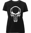 Жіноча преміум футболка Logo Punisher Чорний фото