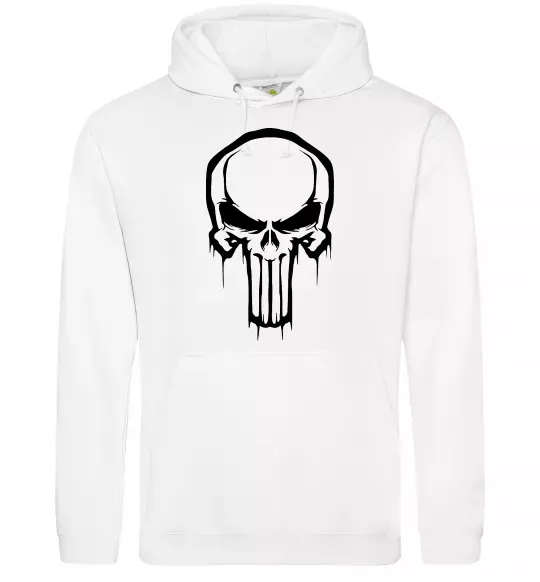 Мужская толстовка (худи) Logo Punisher Белый фото