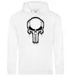 Мужская толстовка (худи) Logo Punisher Белый фото