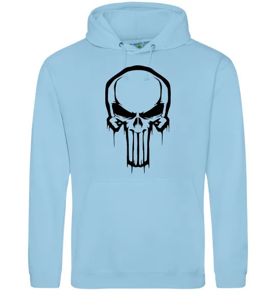 Мужская толстовка (худи) Logo Punisher Голубой фото
