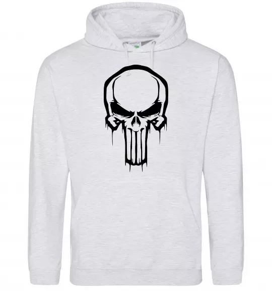 Женская толстовка (худи) Logo Punisher Серый меланж фото