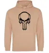 Женская толстовка (худи) Logo Punisher Песочный фото