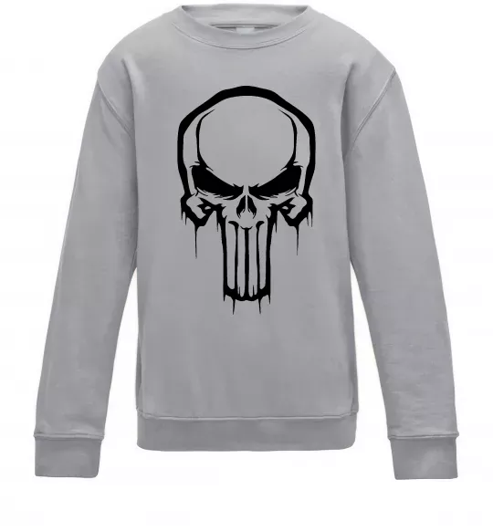 Детский Свитшот Logo Punisher Серый меланж фото