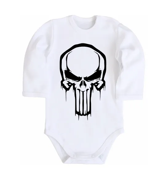 Детский боди Logo Punisher Белый фото