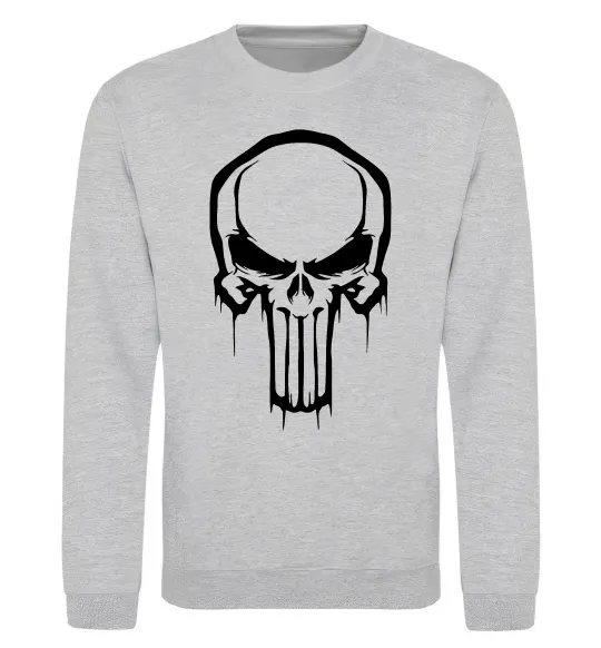 Свитшот Logo Punisher Серый меланж фото