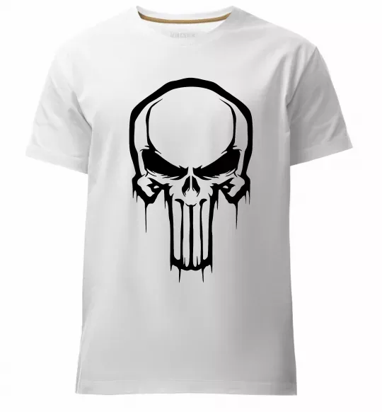 Чоловіча преміум футболка Logo Punisher Білий фото