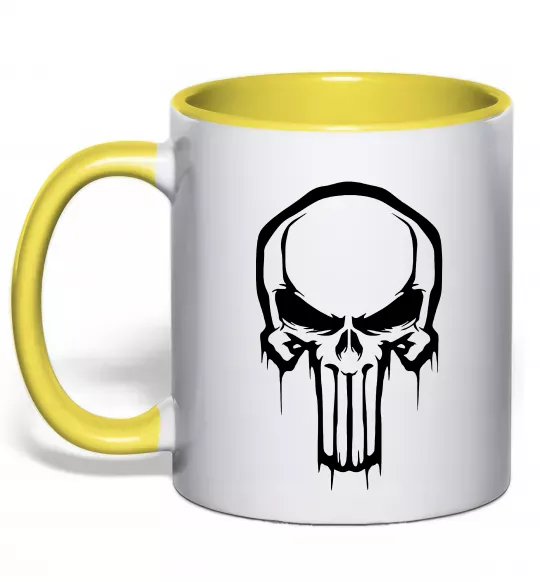 Чашка з кольоровою ручкою Logo Punisher Сонячно жовтий фото