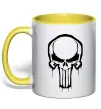 Чашка з кольоровою ручкою Logo Punisher Сонячно жовтий фото