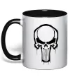 Чашка з кольоровою ручкою Logo Punisher Чорний фото