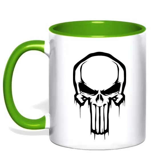 Чашка с цветной ручкой Logo Punisher Лаймовый фото