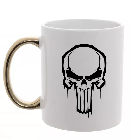 Чашка з кольоровою ручкою Logo Punisher Золото фото