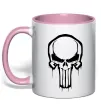 Чашка з кольоровою ручкою Logo Punisher Ніжно рожевий фото