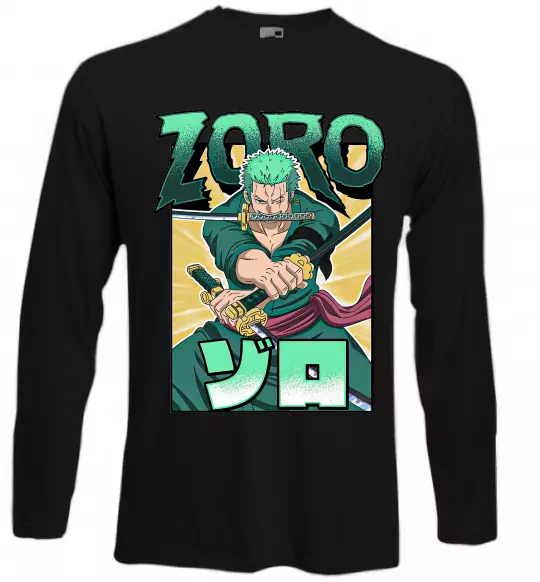 Лонгслив One piece Зоро Черный фото