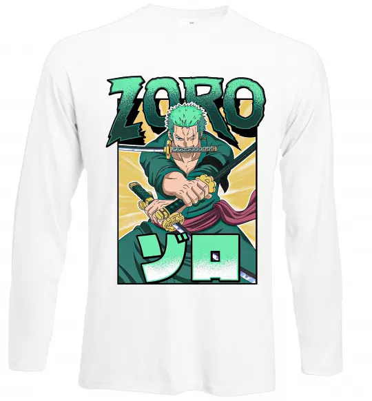 Лонгслив One piece Зоро Белый фото