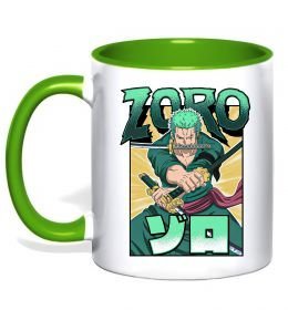 Чашка з кольоровою ручкою One piece Зоро