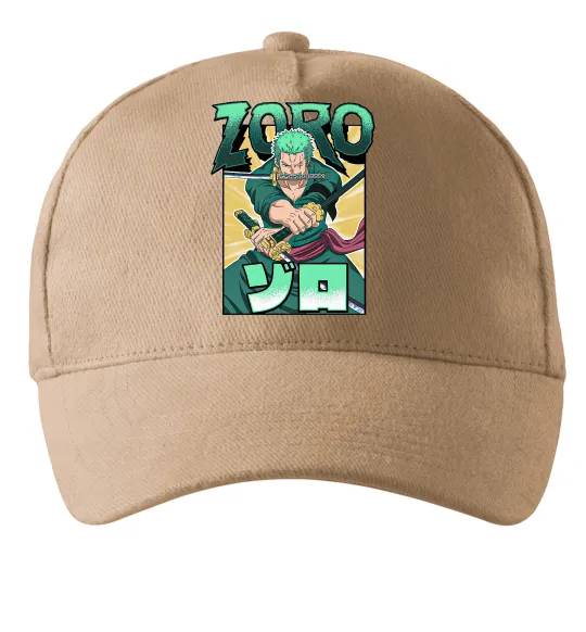 Кепка One piece Зоро Пісочний фото