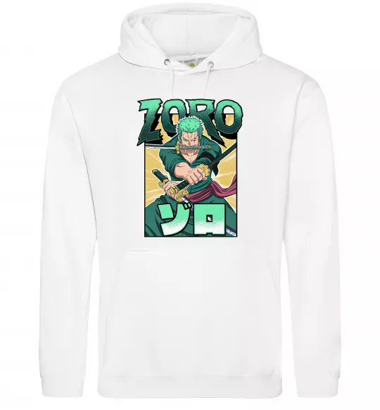 Жіноча толстовка (худі) One piece Зоро Білий фото