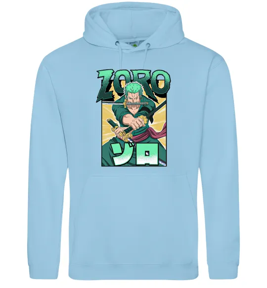 Жіноча толстовка (худі) One piece Зоро Блакитний фото