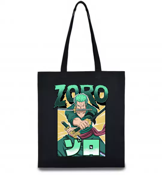 Эко-сумка One piece Зоро Черный фото