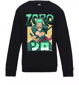 Детский Свитшот One piece Зоро Черный фото