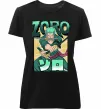 Жіноча преміум футболка One piece Зоро Чорний фото