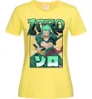 Женская футболка One piece Зоро Лимонный фото