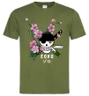 Чоловіча футболка Zoro sakura Оливковий фото