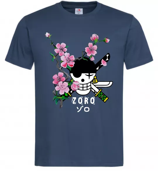 Чоловіча футболка Zoro sakura Темно-синій фото