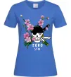 Женская футболка Zoro sakura Ярко-синий фото