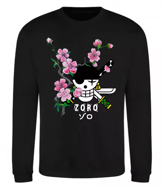 Світшот Zoro sakura Чорний фото