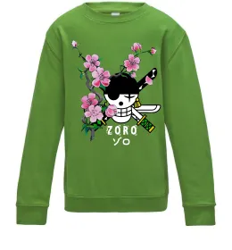 Дитячий світшот Monkey D. Luffy Лаймовий фото