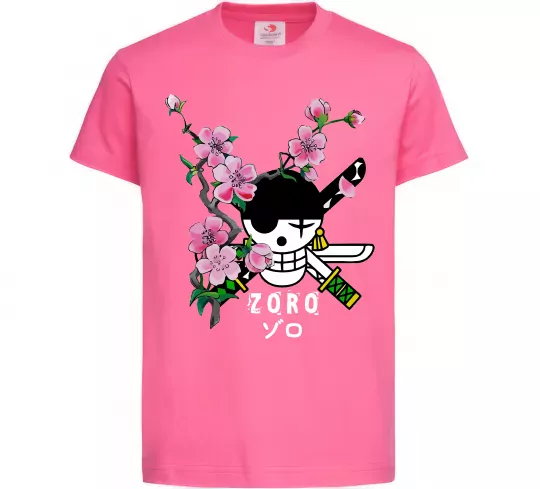 Детская футболка Zoro sakura Ярко-розовый фото