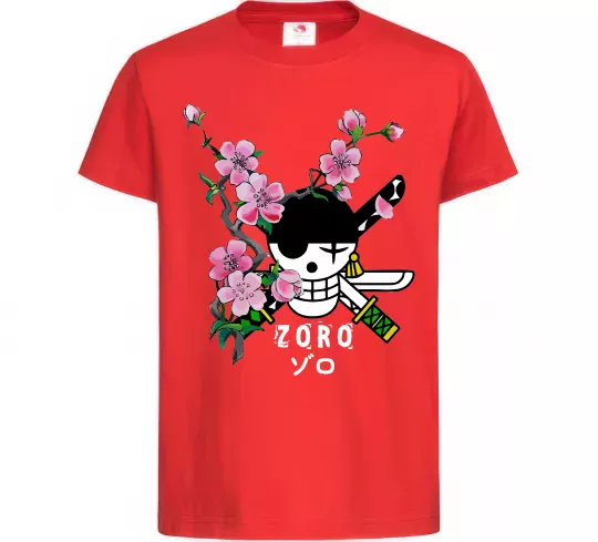 Детская футболка Zoro sakura Красный фото
