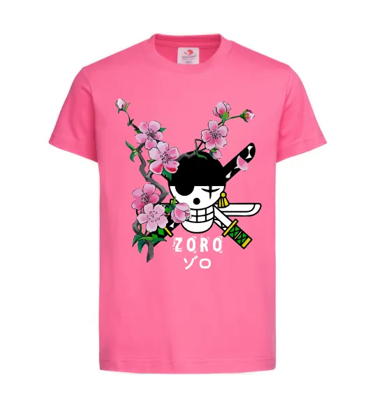 Дитяча футболка Zoro sakura Яскраво-рожевий фото