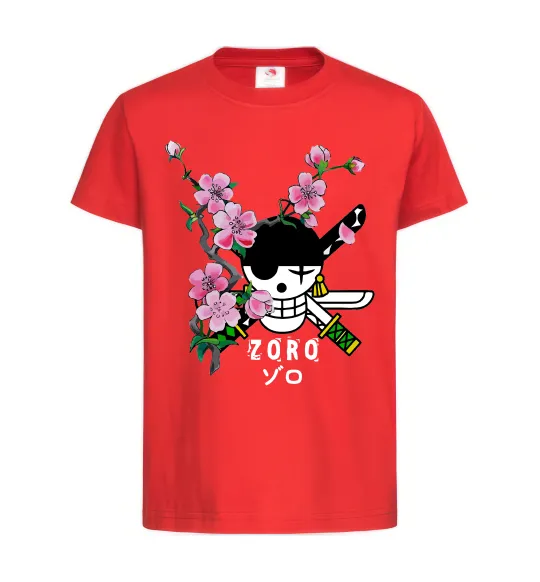 Дитяча футболка Zoro sakura Червоний фото