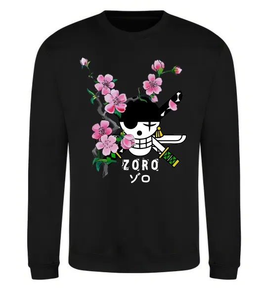 Свитшот Zoro sakura Черный фото