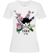 Женская футболка Zoro sakura Белый фото
