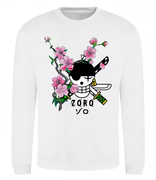 Світшот Zoro sakura Білий фото
