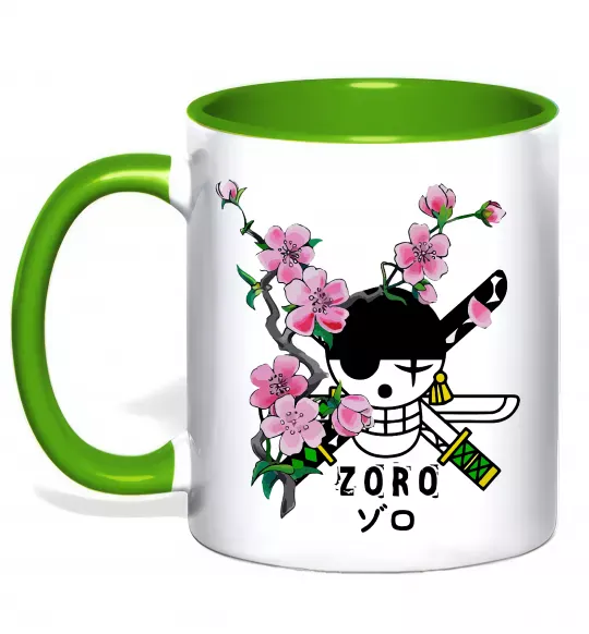 Чашка с цветной ручкой Zoro sakura Зеленый фото