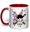 Чашка с цветной ручкой Zoro sakura Красный фото