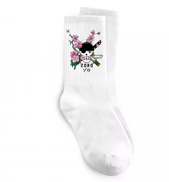 Шкарпетки Zoro sakura Білий фото