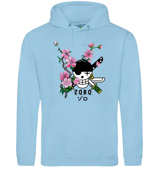 Жіноча толстовка (худі) Zoro sakura Блакитний фото