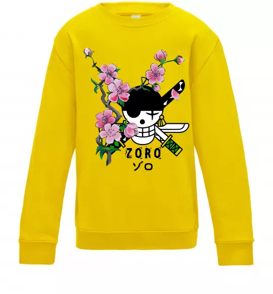 Детский Свитшот Zoro sakura Солнечно желтый фото