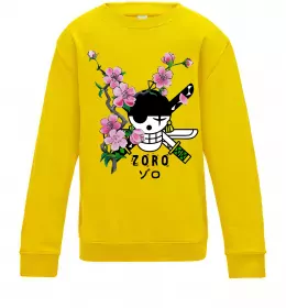 Детский Свитшот Zoro sakura Солнечно желтый фото