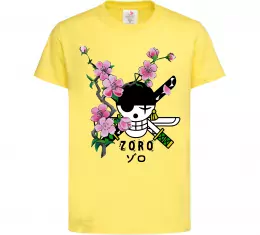 Детская футболка Zoro sakura Лимонный фото